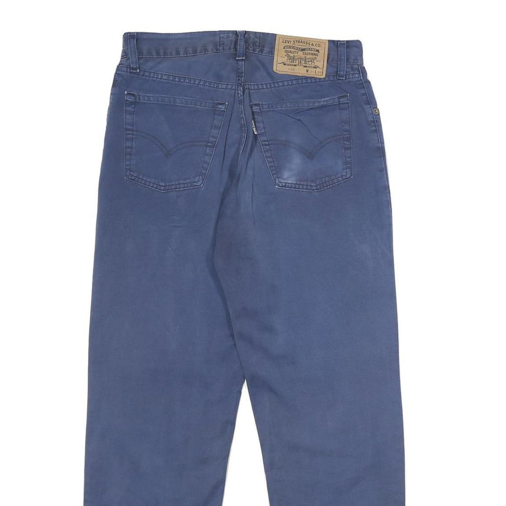 LEVI'S Mens Cotton Blue Classic Straight Trousers W30 L31 Button Closure Durable