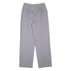 SEPRETS Womens Wool Grey Regular Fit Straight Leg Trousers W28 L31 Classic