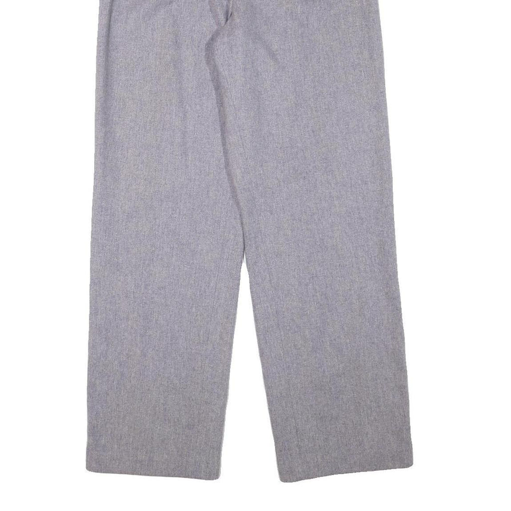 SEPRETS Womens Wool Grey Regular Fit Straight Leg Trousers W28 L31 Classic