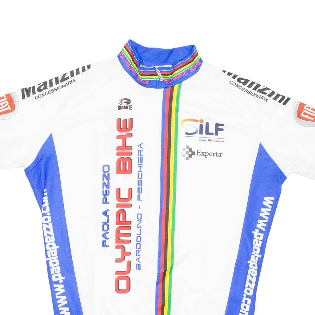 Cycling Mens Jersey White 1/2 Zip XL