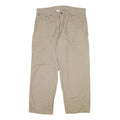 CARHARTT Mens Cotton Blend Beige Regular Fit Button Closure Trousers W40 L30