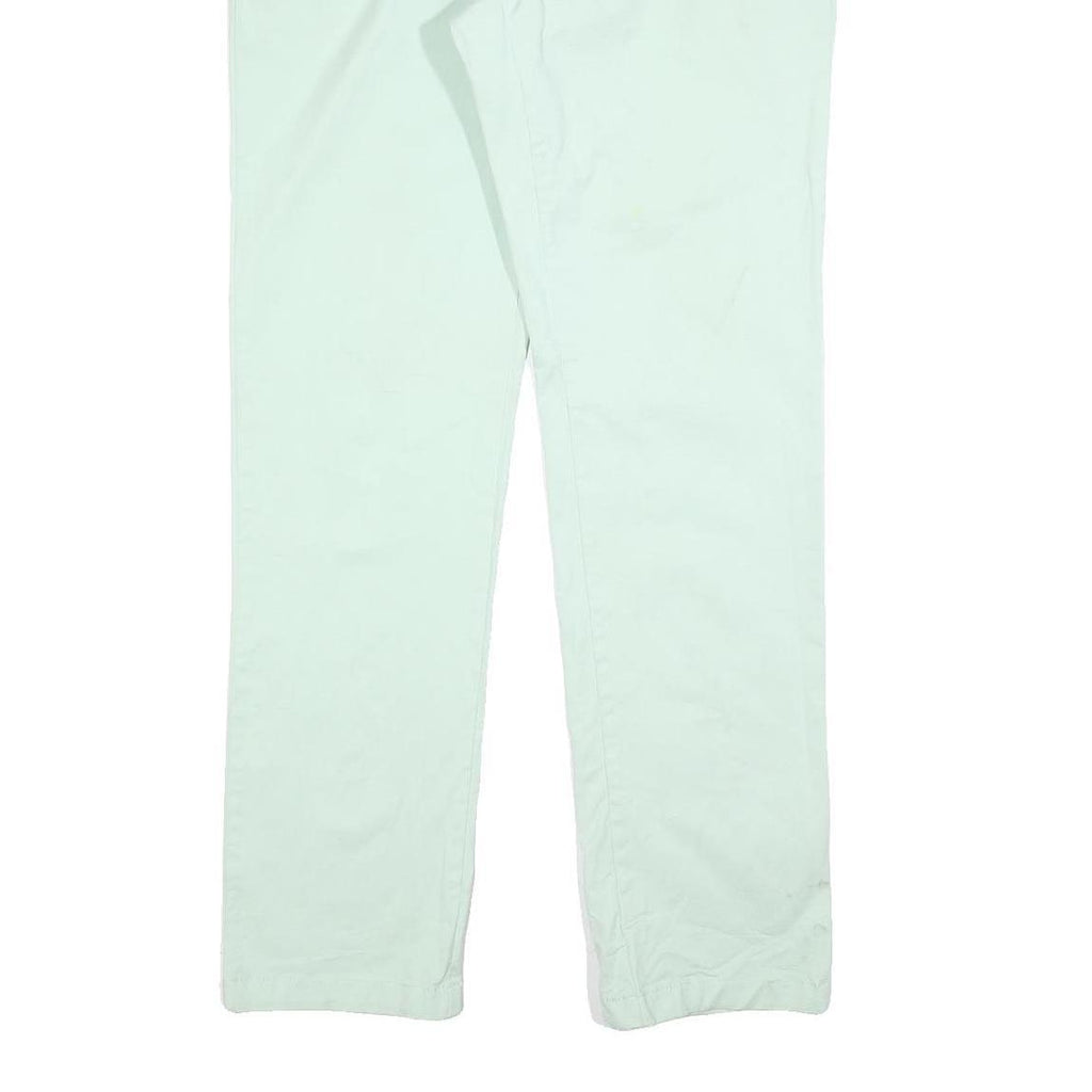 TOMMY HILFIGER Mens Cotton Blend White Regular Straight Trousers W34 L34 Smart