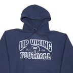 JERZEES Mens Navy Blue Up Viking Football Pullover Hoodie XL Coach Gallagher