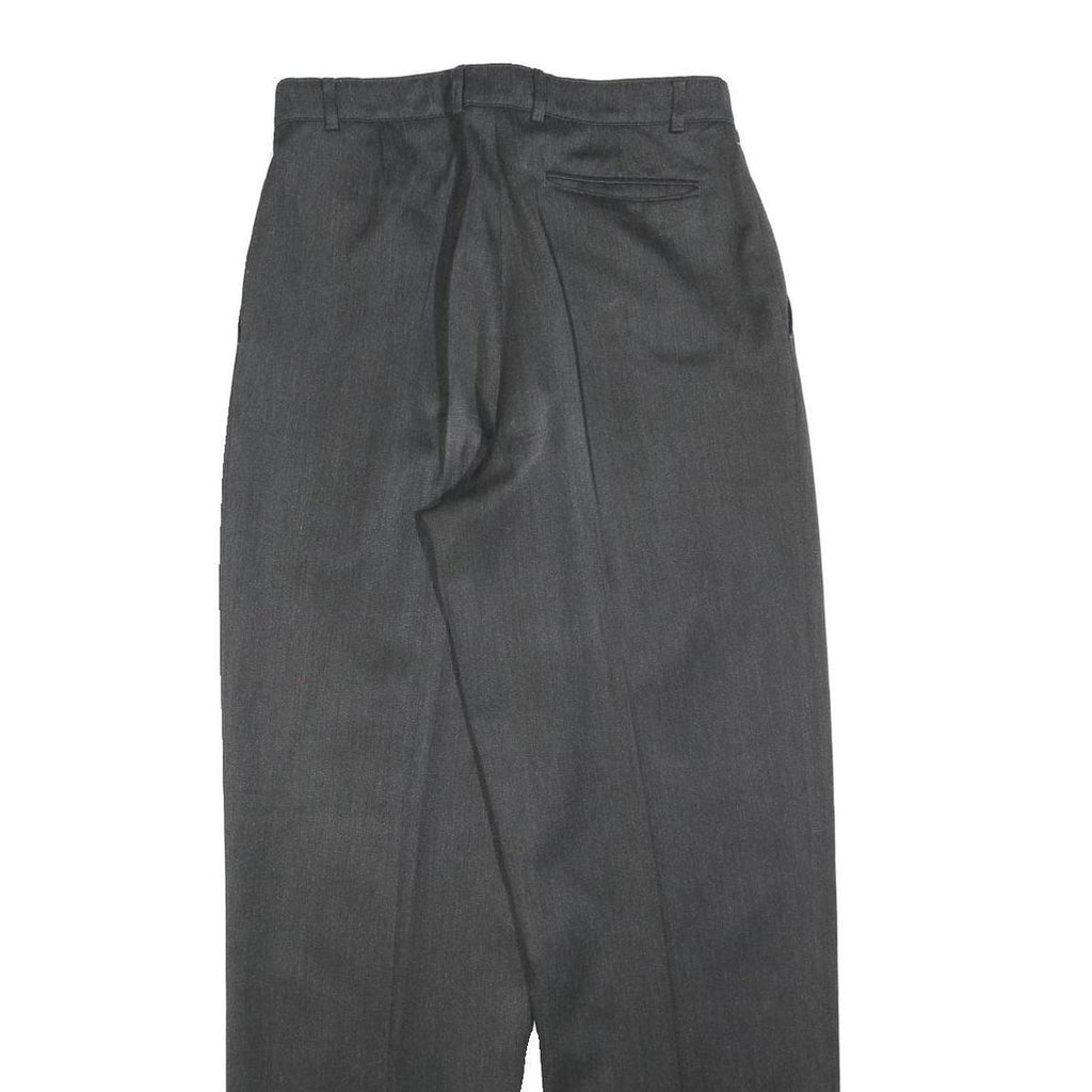 HELFRI Mens Polyester Blend Grey Regular Fit Straight Leg Trousers W30 L32