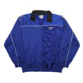 REEBOK Mens Blue & Black Track Jacket L Polyester Zip Athletic Sportswear