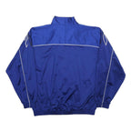 REEBOK Mens Blue & Black Track Jacket L Polyester Zip Athletic Sportswear