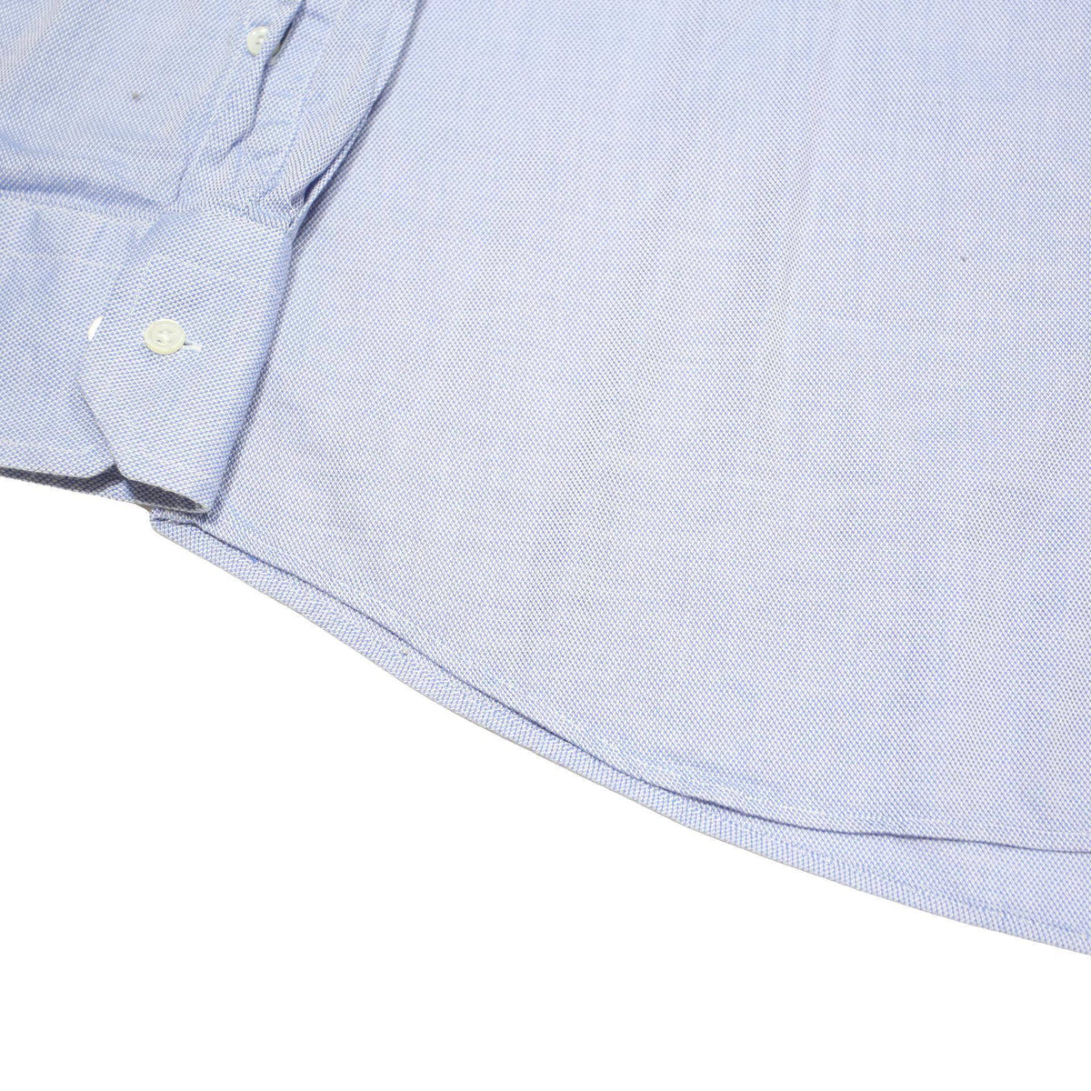 EMPORIO ARMANI Mens Blue Plain Shirt XL Cotton Blend Classic Long Sleeve Button