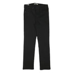 LEVI'S Womens Black Regular Straight Denim W28 L28 Cotton Blend Zip Jeans