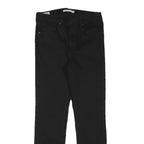 LEVI'S Womens Black Regular Straight Denim W28 L28 Cotton Blend Zip Jeans