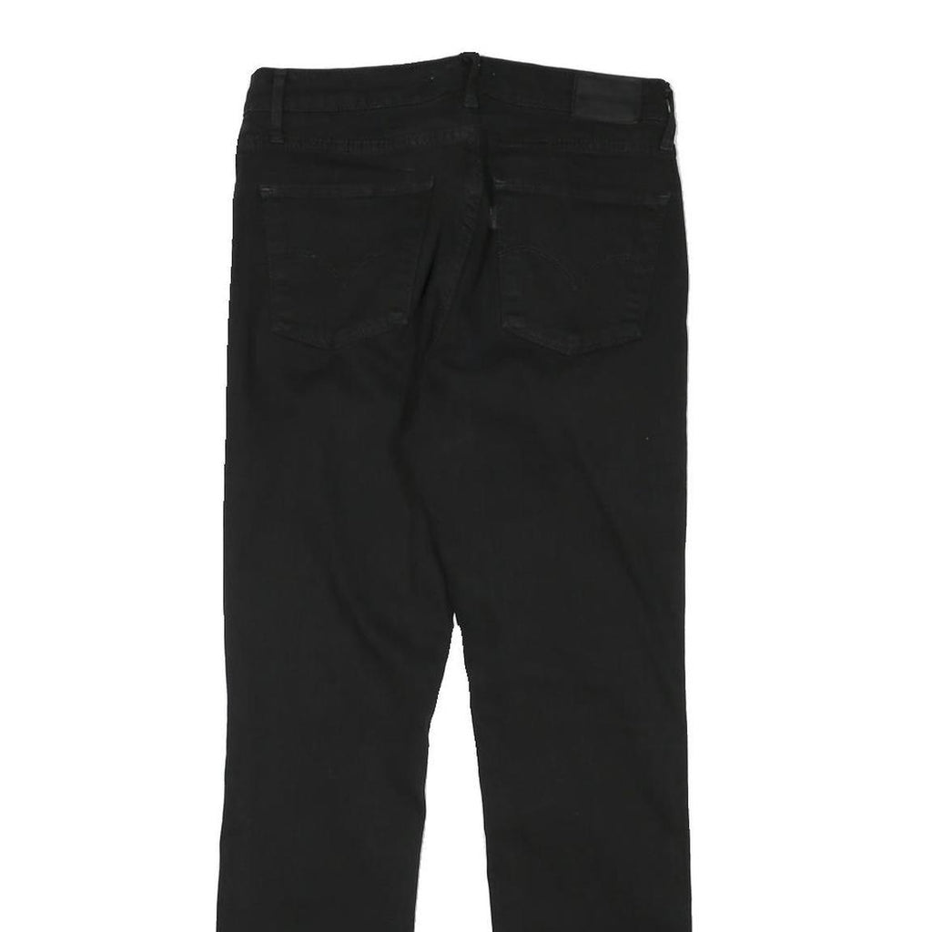 LEVI'S Womens Black Regular Straight Denim W28 L28 Cotton Blend Zip Jeans