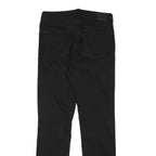 LEVI'S Womens Black Regular Straight Denim W28 L28 Cotton Blend Zip Jeans