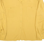 GERRY WEBBER Womens Yellow Button Shirt Long Sleeve Collar L Cotton Blend