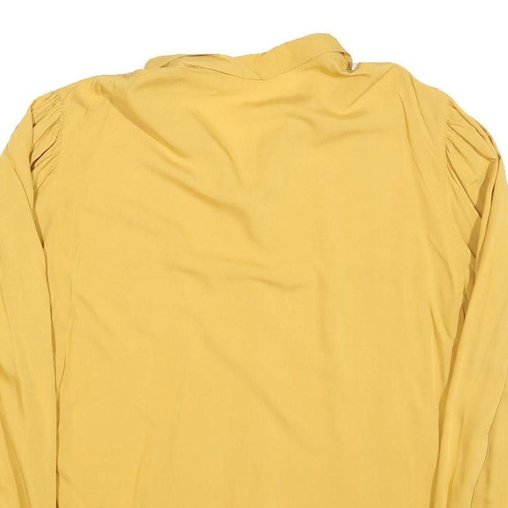 GERRY WEBBER Womens Yellow Button Shirt Long Sleeve Collar L Cotton Blend