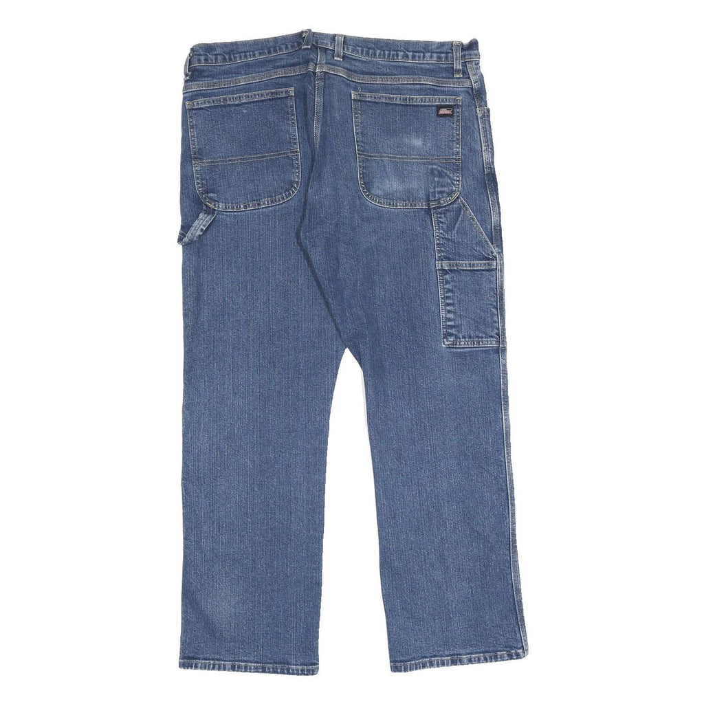 DICKIES Mens Blue Relaxed Straight Denim Medium W36 L30 Workwear Jeans