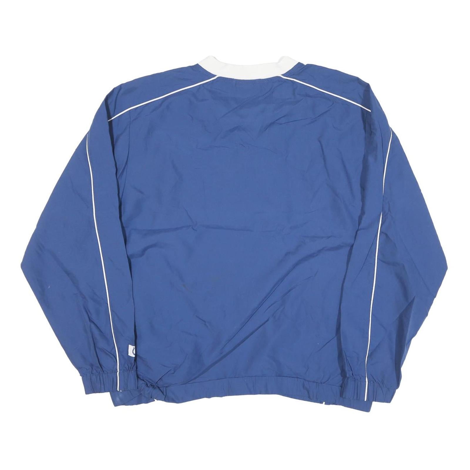 NFL Mens Blue & White Colts Pullover Jacket L Polyester Plain Sportswear