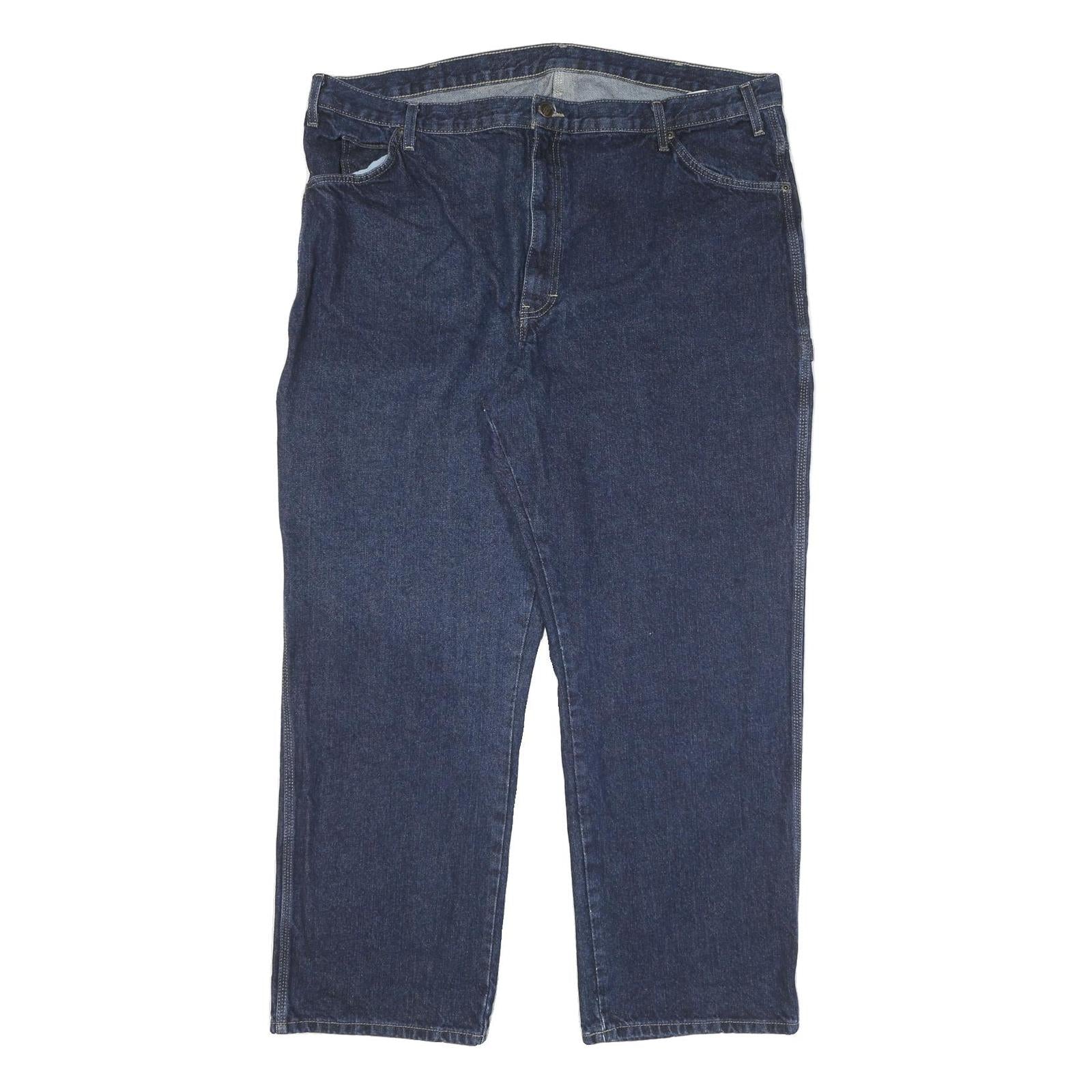 DICKIES Mens Jeans Blue Regular Straight Denim Medium W42 L30 Workwear
