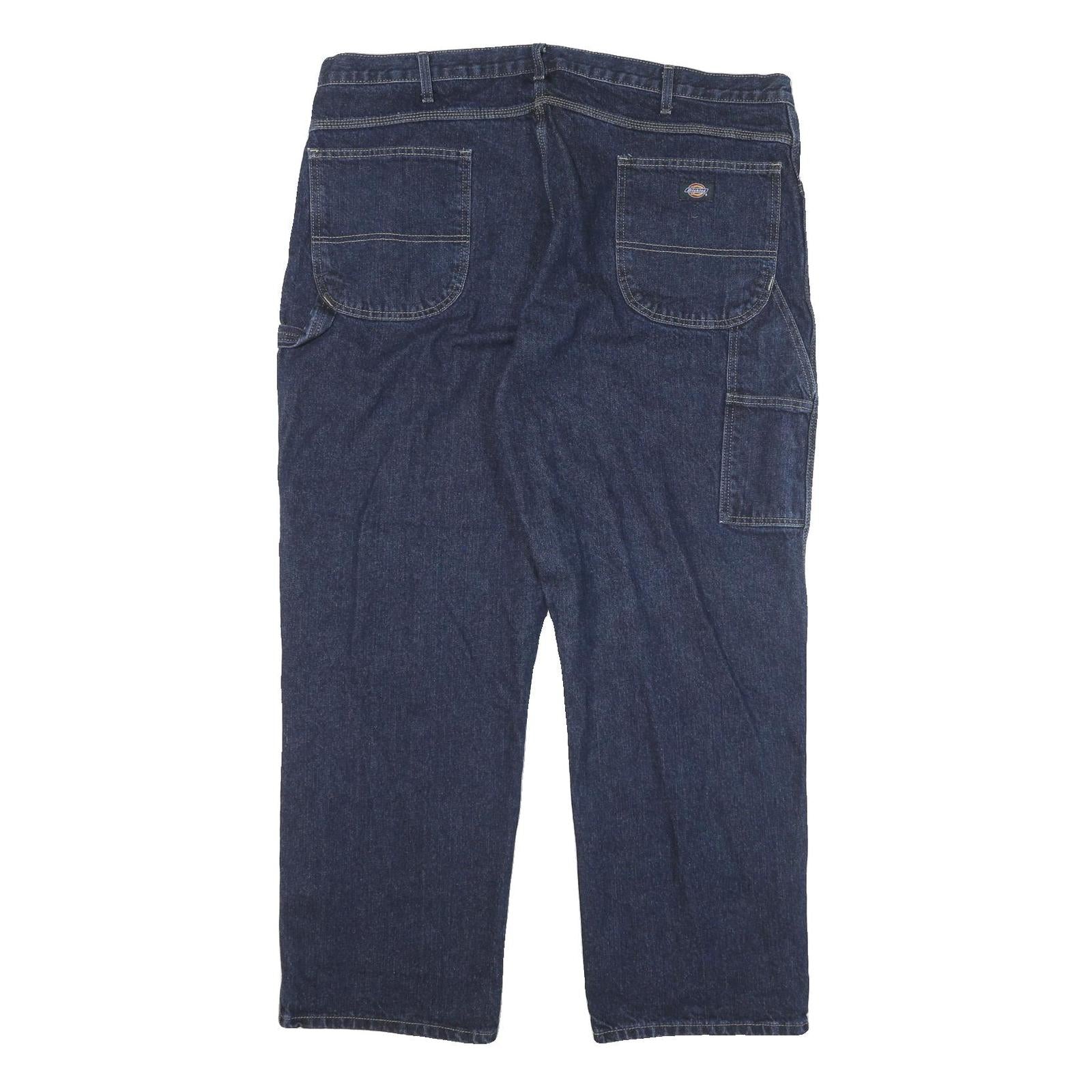 DICKIES Mens Jeans Blue Regular Straight Denim Medium W42 L30 Workwear