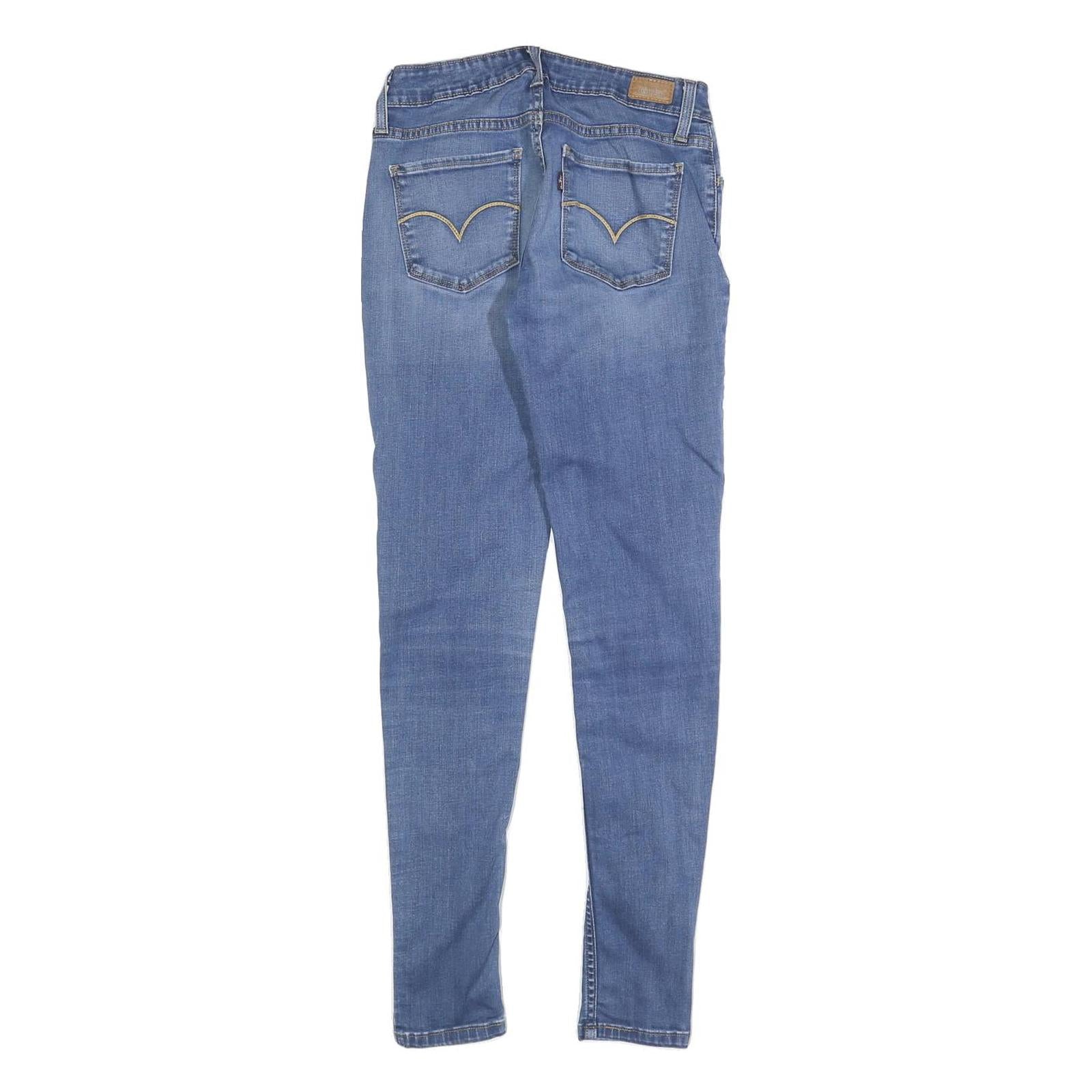 LEVI'S Womens Slim Blue Denim Light Wash Jeans W27 L30 Skinny Cotton Blend Zip