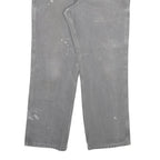 CARHARTT Mens Relaxed Fit Grey Jeans Denim W34 L30 Durable Workwear Zip Closure