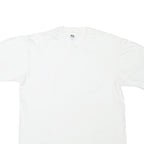 STAFFORD Mens White T-Shirt L Short Sleeve Crew Neck Plain Cotton Blend Classic