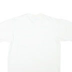 STAFFORD Mens White T-Shirt L Short Sleeve Crew Neck Plain Cotton Blend Classic