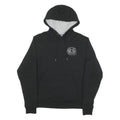 CHAMPION Mens Black Pullover Hoodie S Graphic Print Cotton Blend Streetwear