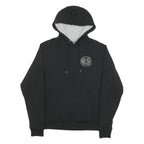 CHAMPION Mens Black Pullover Hoodie S Graphic Print Cotton Blend Streetwear