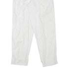 EAGLE FORCE Mens Cotton Blend White Relaxed Trousers W27 L30 Casual Zip Closure