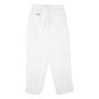 EAGLE FORCE Mens Cotton Blend White Relaxed Trousers W27 L30 Casual Zip Closure