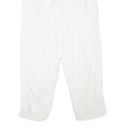 EAGLE FORCE Mens Cotton Blend White Relaxed Trousers W27 L30 Casual Zip Closure