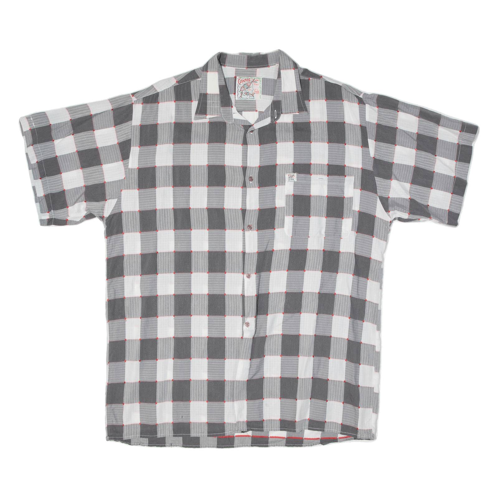 CAPOCAL Mens Shirt Grey Check L