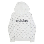ADIDAS Womens White Hoodie S