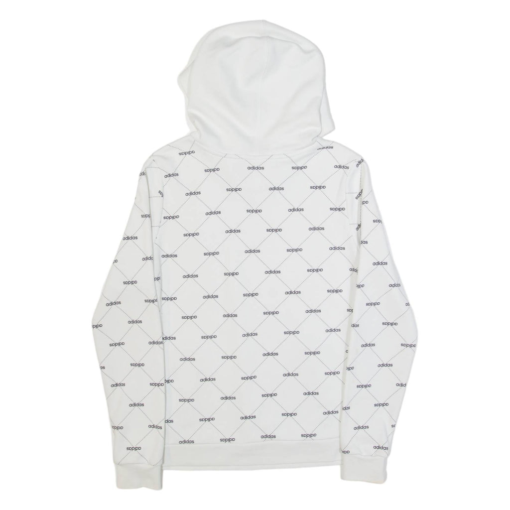 ADIDAS Womens White Hoodie S