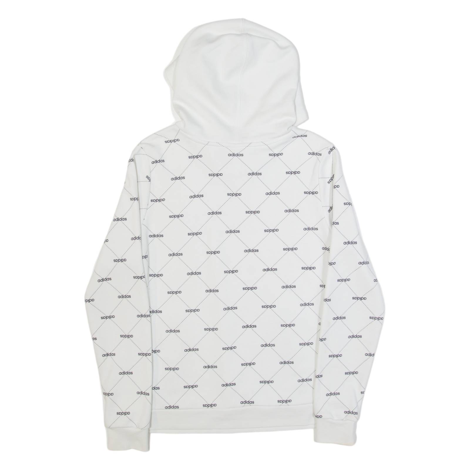 ADIDAS Womens White Hoodie S