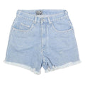 REBEL Womens Denim Blue Shorts XS W26 Casual Cotton Blend Frayed Hem