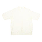 GLOBUS Mens White Relaxed Shirt L Soft Viscose Summer Casual