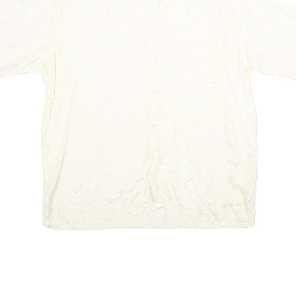 GLOBUS Mens White Relaxed Shirt L Soft Viscose Summer Casual