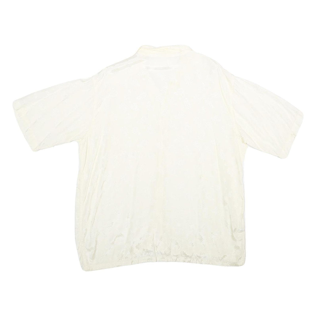 GLOBUS Mens White Relaxed Shirt L Soft Viscose Summer Casual