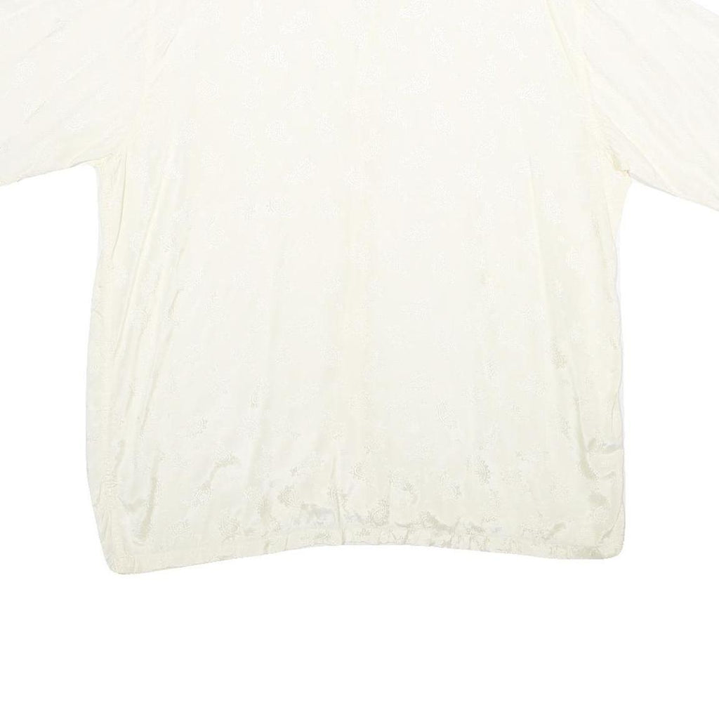 GLOBUS Mens White Relaxed Shirt L Soft Viscose Summer Casual