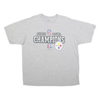 REEBOK Mens Grey Super Bowl Champions Graphic T-Shirt XL Short Sleeve Crew Neck