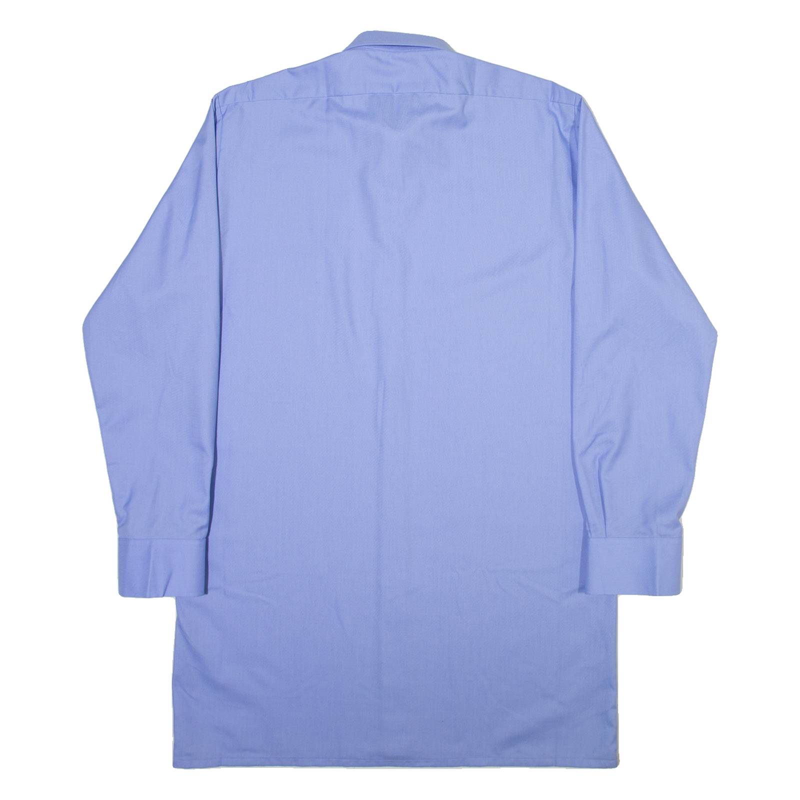 AMSA Mens Plain Shirt Blue Long Sleeve L