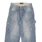 HANG TEN Womens Relaxed Jeans Cargo Cotton Blend Light W28 L25 Casual Denim