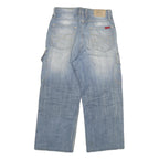 HANG TEN Womens Relaxed Jeans Cargo Cotton Blend Light W28 L25 Casual Denim