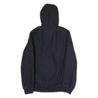 LANDS END Mens Navy Blue Maintenance Engineering Cotton Zip Up Hooded Jacket M