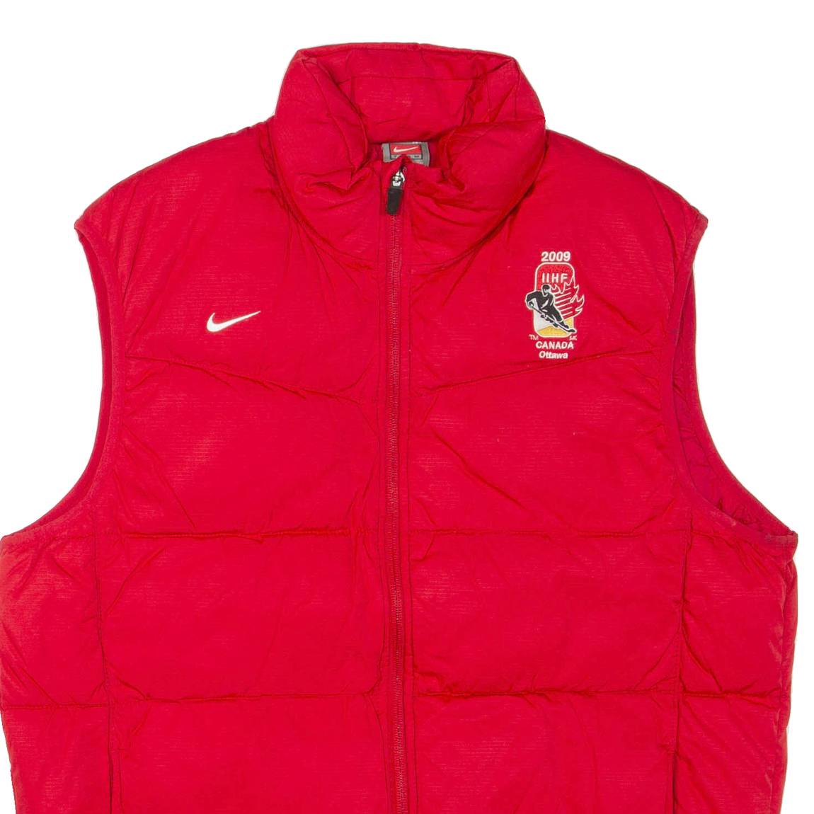 NIKE Mens Puffer Gilet Red M