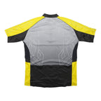 DECATHLON Mens Yellow Black White Cycling Jersey 2XL Short Sleeve 1/4 Zip