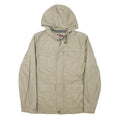 LEVI'S Mens Beige Polyester Blend Hooded Jacket S Plain Casual Zip