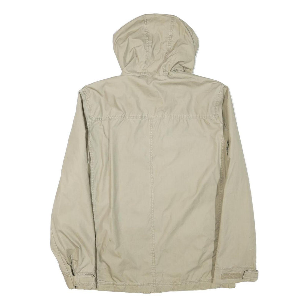 LEVI'S Mens Beige Polyester Blend Hooded Jacket S Plain Casual Zip