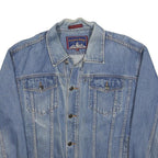 ROUNDY RIDGE Mens Blue Denim Button Jacket M Woven Classic Fit Casual