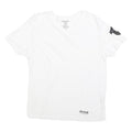 TRUE RELIGION Womens White V-Neck T-Shirt M Short Sleeve Cotton Blend Casual
